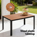 Gardeon 7pc Outdoor Dining Set Table Chairs Patio Furniture