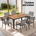 Gardeon 7pc Outdoor Dining Set Table Chairs Patio Furniture
