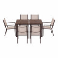 Gardeon 7PCS Outdoor Dining Set Patio Furniture Table and Chairs Garden Coffee