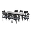 Gardeon 9PCS Outdoor Dining Set Aluminum Extendable Table Chairs
