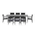 Gardeon 9PCS Outdoor Dining Set Aluminum Extendable Table Chairs