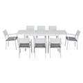 Gardeon 9PCS Outdoor Dining Set Aluminum Extendable Table Chairs