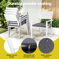 Gardeon 9PCS Outdoor Dining Set Aluminum Extendable Table Chairs