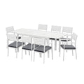 Gardeon 9PCS Outdoor Dining Set Aluminum Extendable Table Chairs