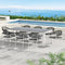 Gardeon Outdoor Dining Set 9pc Steel Table Chairs White