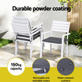 Gardeon 5pc Outdoor Dining Set Aluminum WPC Table Patio Furniture