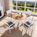 Gardeon 5pc Outdoor Dining Set Aluminum WPC Table Patio Furniture