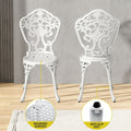 Gardeon 5pc Outdoor Dining Set Cast Aluminium Patio White