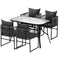 Gardeon 5PC Outdoor Dining Set Black Rope Patio Furniture Table Chairs