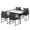 Gardeon 5PC Outdoor Dining Set Table Chairs Patio Furniture Black