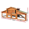 i.Pet Chicken Coop 169cm Large Wooden Rabbit Hutch House Run Cage