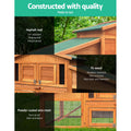 i.Pet Chicken Coop 169cm Large Wooden Rabbit Hutch House Run Cage