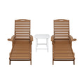 Gardeon Sun Lounge Lounger Table and Chairs Beach Chair HDPE Patio Outdoor Furniture Wheels Brown