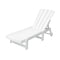Gardeon Adirondack Sun Lounge White HDPE Outdoor Chair with Wheels