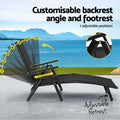 Gardeon Sun Lounge Aluminium Folding Beach Chair Outdoor Lounger Patio