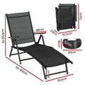 Gardeon Sun Lounge Aluminium Folding Beach Chair Outdoor Lounger Patio