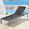 Gardeon Sun Lounge Aluminium Folding Beach Chair Wheels Outdoor Patio