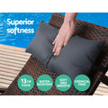 Gardeon Wicker Sun Lounge Chair Adjustable Brown Outdoor Beach