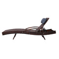 Gardeon Wicker Sun Lounge Outdoor Furniture 2x Brown Adjustable