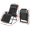 Gardeon Zero Gravity Lounger Outdoor Camping Folding Chair Sun Lounge