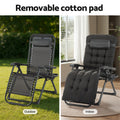 Gardeon Zero Gravity Lounger Outdoor Camping Folding Chair Sun Lounge