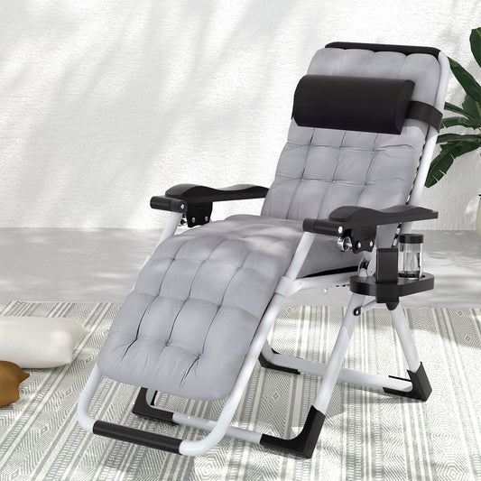 Gardeon Zero Gravity Chair Folding Sun Lounge Outdoor Camping Lounger