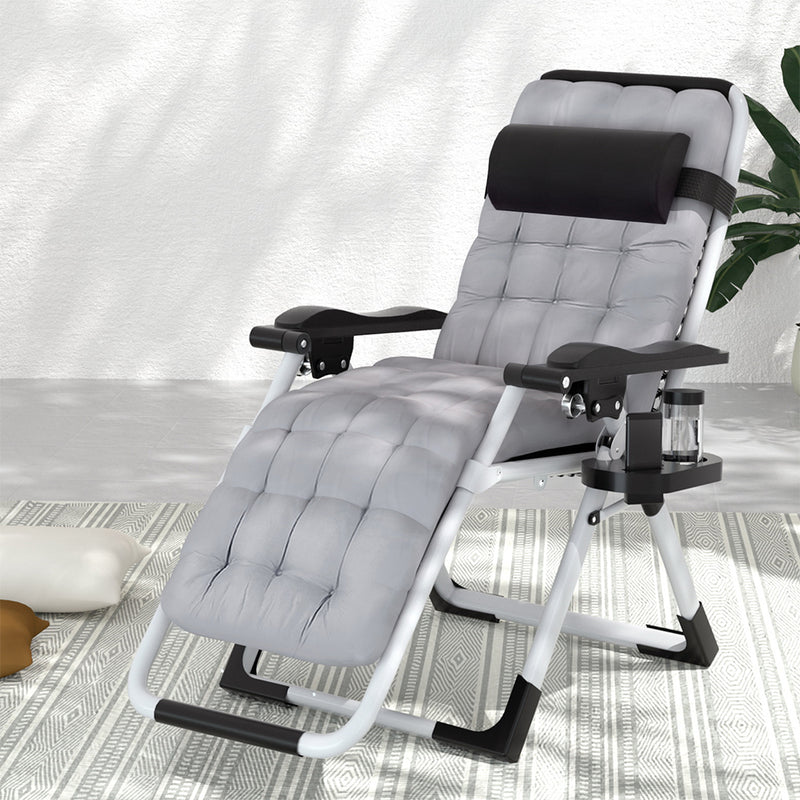 Gardeon Zero Gravity Chair Folding Sun Lounge Outdoor Camping Lounger