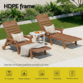 Gardeon Sun Lounge Chair Brown HDPE Outdoor Patio Furniture Wheels