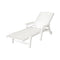 Gardeon Sun Lounge Chair White HDPE Outdoor Patio Furniture Wheels