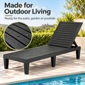 Gardeon 2x Sun Lounge Adjustable Recliner Patio Outdoor Furniture Lightweight Black