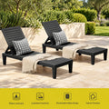 Gardeon 2x Sun Lounge Adjustable Recliner Patio Outdoor Furniture Lightweight Black