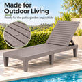 Set of 2 Gardeon Sun Lounge Adjustable Recliner Patio Outdoor Furniture Lightweight Brown