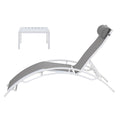 Gardeon 3PC Sun Lounge Outdoor Lounger Table Chairs Steel Patio