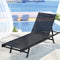 Gardeon Sun Lounge Steel Outdoor Beach Chair Lounger Black