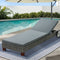Gardeon Wicker Sun Lounge Grey Outdoor Furniture Wheels Daybed