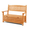 Gardeon Outdoor Storage Bench 2 Seat Wooden Garden Chair Timber