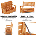Gardeon Outdoor Storage Bench 2 Seat Wooden Garden Chair Timber