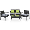 Gardeon Wicker Outdoor Sofa Set Lounge Patio Furniture Table Chairs