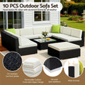 Gardeon 10pc Outdoor Wicker Sofa Set Lounge Couch with Cover