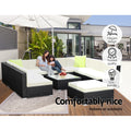 Gardeon 10pc Outdoor Wicker Sofa Set 9 Seater Lounge Couch