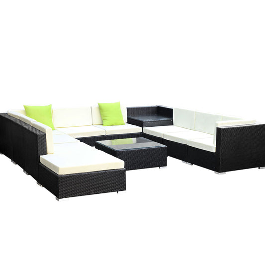 Gardeon 11PC Wicker Outdoor Furniture Sofa Set Garden Patio