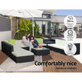 Gardeon 12PC Wicker Sofa Set Outdoor Furniture w Storage Cover