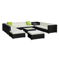 Gardeon 13pc Outdoor Wicker Lounge Setting Sofa Couch Cover