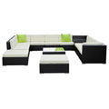 Gardeon 13pc Outdoor Wicker Lounge Setting Sofa Couch Cover