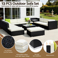 Gardeon 13pc Outdoor Wicker Lounge Setting Sofa Couch Cover