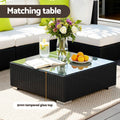 Gardeon 13pc Outdoor Wicker Lounge Setting Sofa Couch Cover