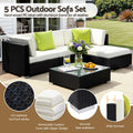 Gardeon 5 Piece Wicker Outdoor Sofa Set Lounge Couch