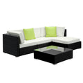 Gardeon 5 Piece Outdoor Wicker Lounge 4 Seater Sofa Setting