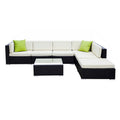 Gardeon 7pc Outdoor Wicker Lounge Setting Sofa Couch Cover