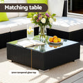 Gardeon 7pc Outdoor Wicker Lounge Setting Sofa Couch Cover
